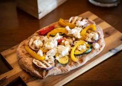 Ristorante Arena Pinsa Gegrilltes Gemuese Schafskäse DSC_1505